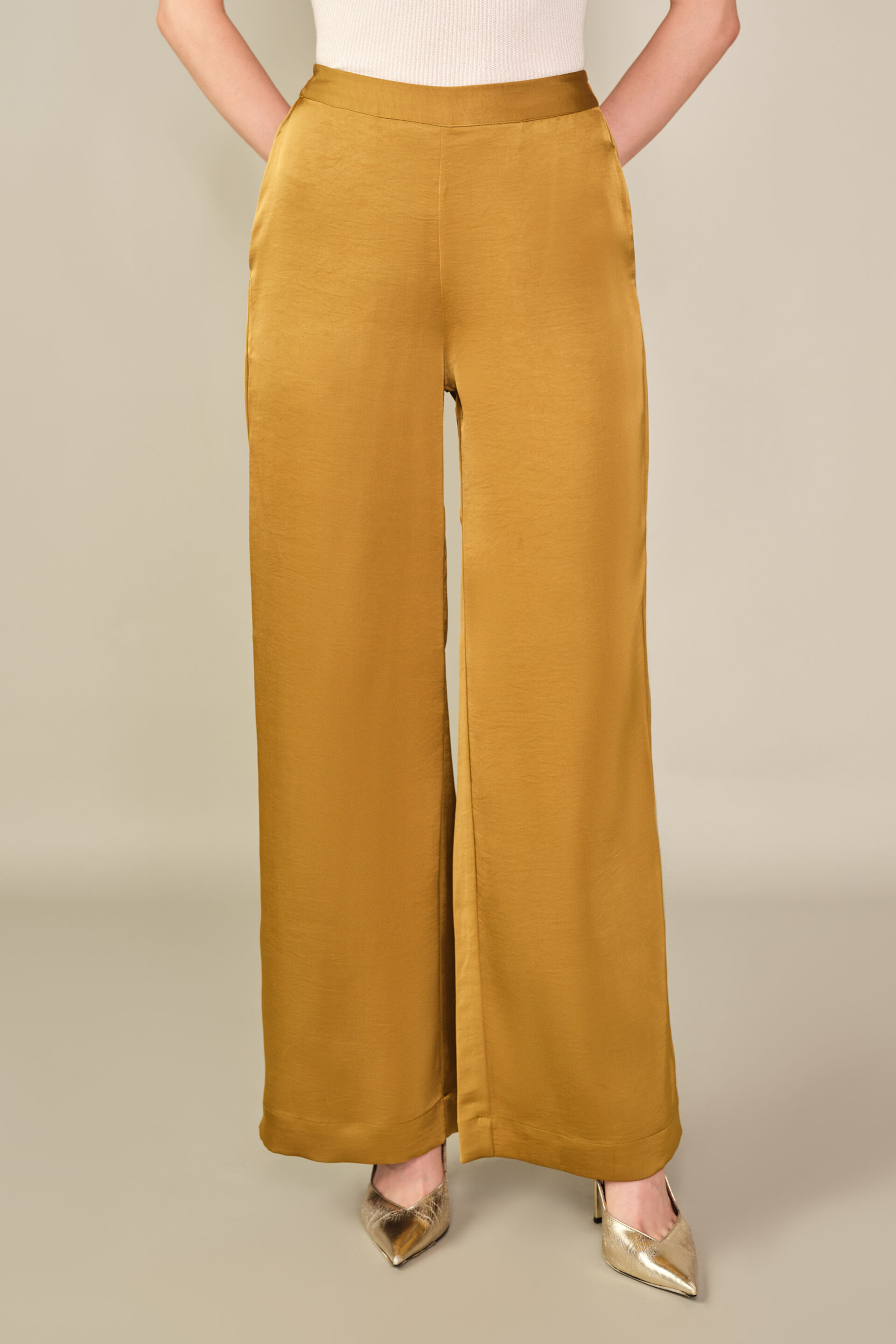 Solid Trousers in Olive, Green, image 1